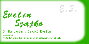 evelin szajko business card